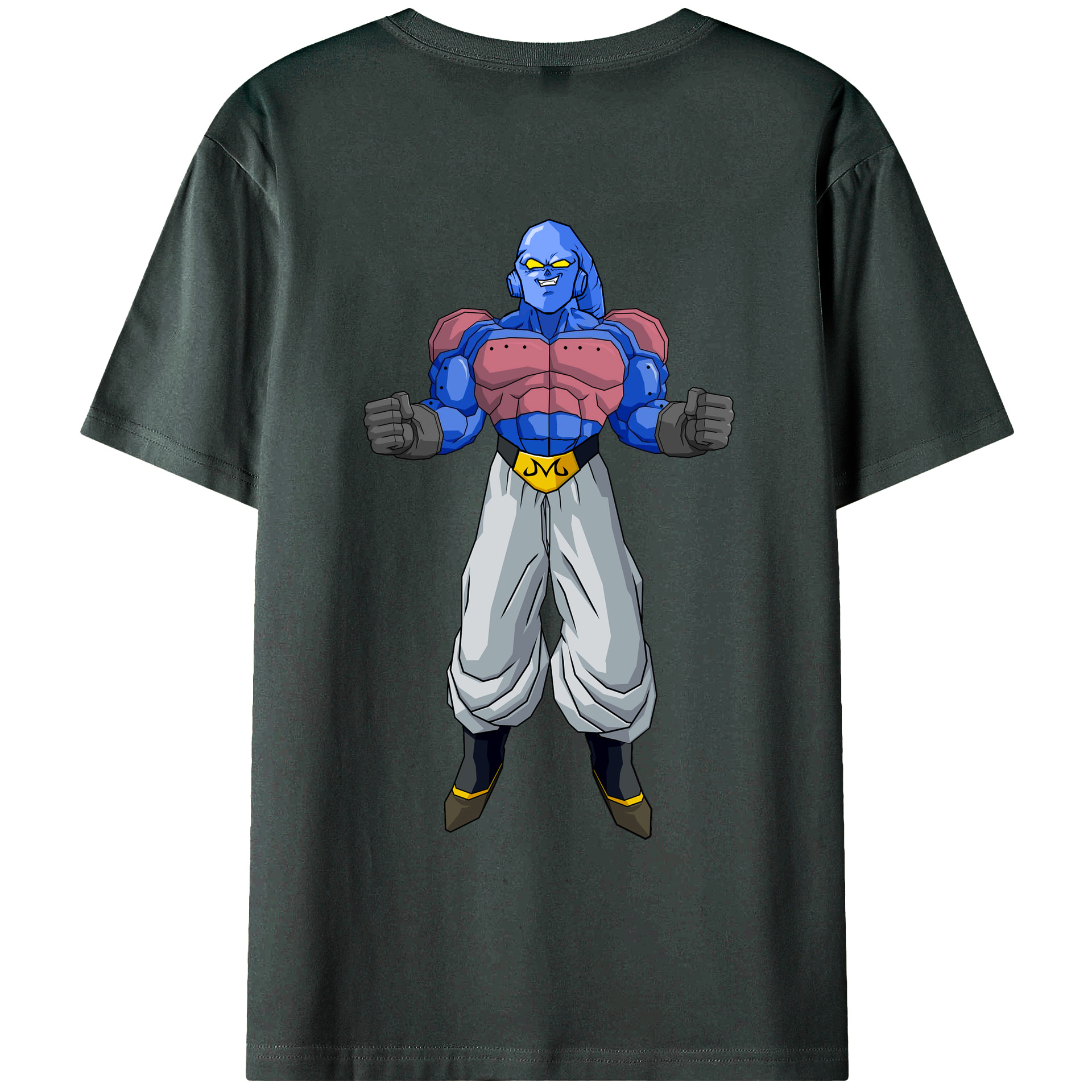（画像用） ドラゴンボール 魔人ブウ DRAGON BALL Majin Buu 綿100％ メンズ半袖Tシャツ（バックプリント） 通気性